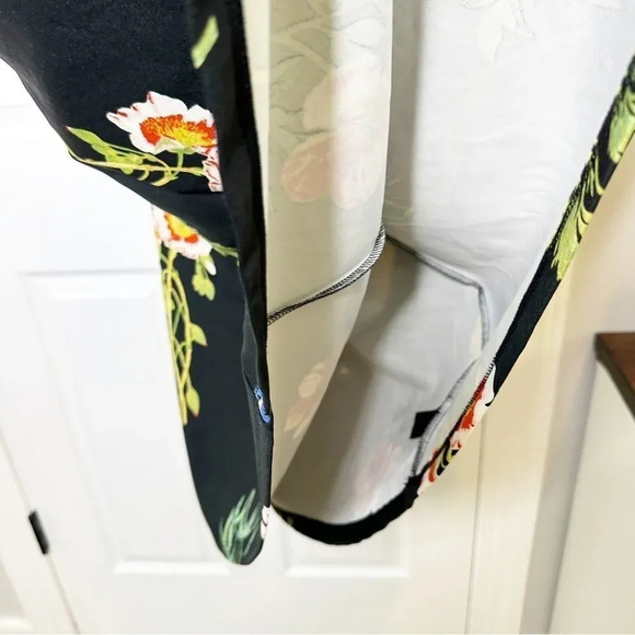 ASOS Sleeveless Black Floral Scuba Skater Dress Low Back Midi Dress UK6 US2 - Picture 5 of 8